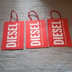DIESEL ショッパー レッド 小 3枚セット