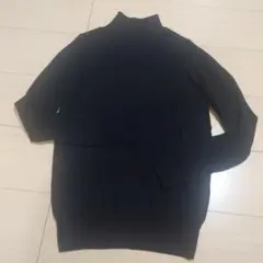 無印良品 MUJI 黒のタートルネックセーター M