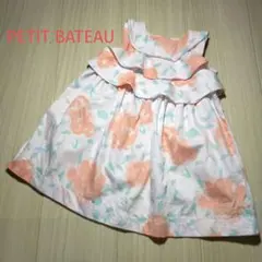 PETIT BATEAUプチバトー　ノースリーブワンピース　18m/81㎝　バラ