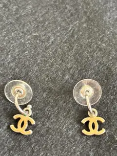 CHANEL シャネル フープピアス スィングピアス ココマーク 黒 片耳