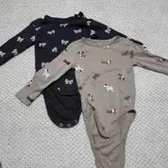 H&M 長袖ボディスーツ 2枚セット