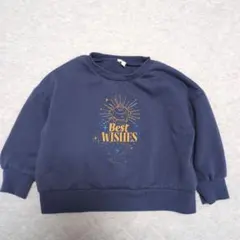 サマンサモスモス 裏起毛トレーナー ネイビー 100 110 ウィッシュ