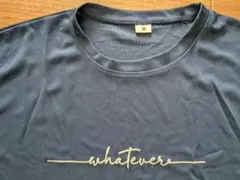 whatever ロゴプリント Tシャツ ネイビー 3XL