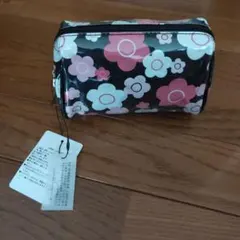MARY QUANT 花柄ポーチ 黒