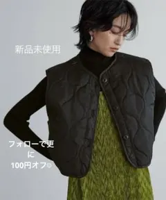 中綿キルティングベスト【Black】