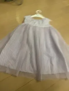 薄紫ストライプワンピースとエルサドレスセット