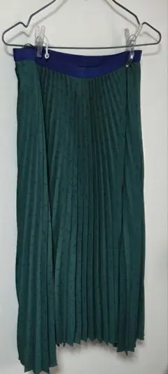 UNIQLO:C　ユニクロシー　プリーツスカート　グリーン　ドット　未使用