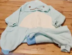 水色 フリース 着ぐるみパジャマ