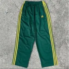 激レア 80’s vintage アディダス トラックパンツ　緑　黄色