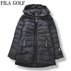 【上質】 【人気】 フィラゴルフ ミドル丈 ダウンジャケット M グレー ♪