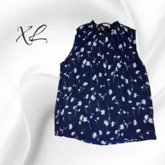 【極美品】エイチケーワークスロンドン♪ブラウス♪ゆったり♪LL♪シアー♪シフォン