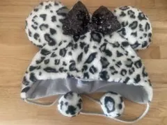 A様用【新品・未使用・タグ付き】　ディズニーファンキャップ ヒョウ柄　白