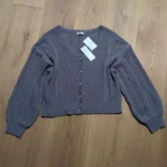 【新品タグ付き】axes femme グレー 長袖カーディガン F