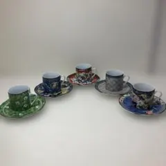 古伊万里 雅 コーヒーカップ＆ソーサー 5客セット 有田焼 260605-4T
