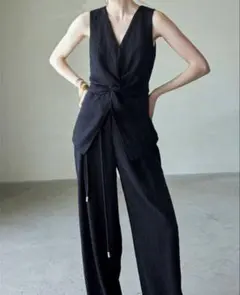 ジレ パンツ セットアップ ブラック