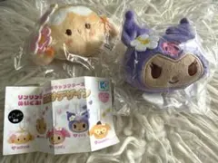 サンリオ リンリン♪ぬいぐるみ 日焼けデザイン こぎみゅん　クロミ　セットのサムネイル