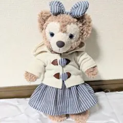 シェリーメイ　ダッフルコート　ベージュ×ストライプ