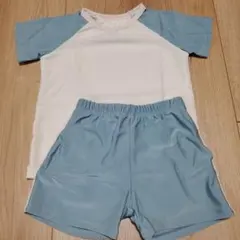 ベビー水着セット 80cm 白/水色