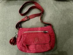 キプリング　ショルダー、斜めがけバッグ　濃ピンク