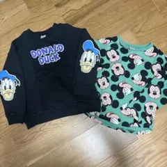 futafuta ドナルドダック ミッキーマウス 長袖カットソー 120