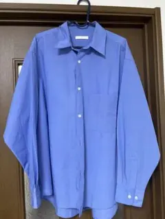 WYM LIDNM TENCEL RELAX WIDE SHIRT ブルー s