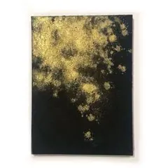 黒金の抽象画｜壁掛け インテリア モダン アートパネル テクスチャーアート