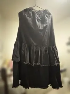 ブラックティアードロングスカート