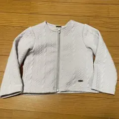 プティマイン ジャケット　100 ピンク　ノーカラー