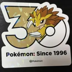 ポケモン 韓国限定 ポケモンストア30周年ロゴステッカー サンドパンのサムネイル