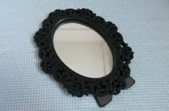 M❤️様専用/黒ゴシック手鏡デコラティブデザイン卓上ミラー/ディスプレイ撮影用