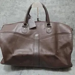 ​【王道】ダンヒル ボストンバッグ 本革 ブラウン 大容量 旅行 出張