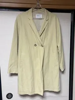 ehkä söpo綿麻製ライトイエロー コートサイズM