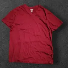 OLD NAVY Vネック 無地Tシャツ ボルドー M コットン 半袖のサムネイル