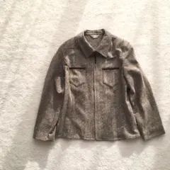 美品✨クリスモンテス ジャケット ジップ【M】ウール混 上品 高級感 日本製