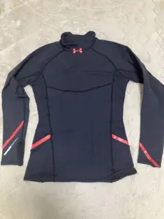 アンダーアーマー コールドギア　ストレッチコンプレッションLSモック　黒✖️赤