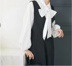 coca ボウタイブラウス M ホワイト