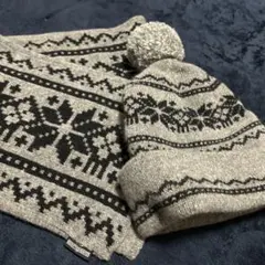 Bounty Hunter ノルディック柄 マフラー 帽子 セット