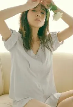 ジェラートピケ　スカラップローズサテンパジャマ