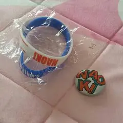 NAOKI缶バッチ、ゴムブレス