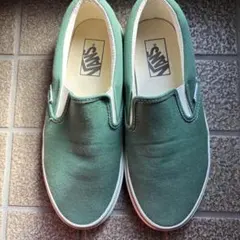 Vans スリッポン グリーン