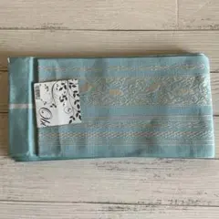 半幅帯 猫献上 ポリエステル 水色のサムネイル
