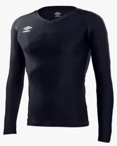Umbro ブラック 長袖 Vネック インナーシャツ サイズM-L