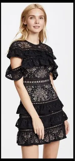 美品 タダシショージ LORENE スパンコールフリンジドレス 水卜アナ着用