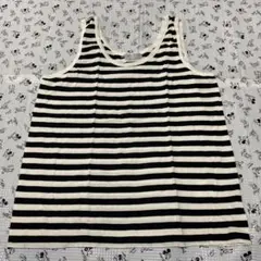 3点まとめて30%オフ春先　BUCI ノースリーブストライプトップス