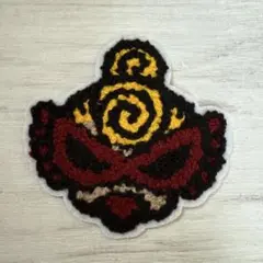 23. ヒス　モコモコ　顔　ワッペン　アップリケ