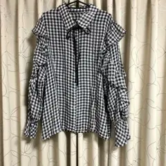 Louiosyアソートボウタイフリルブラウス ブラック4Lルオシー 大きいサイズ