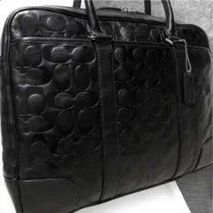 超美品 COACH コーチ メンズ ビジネスバッグ ブリーフケース 黒