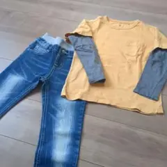 120cm ロンT　デニムセット　ユニクロ　MPS