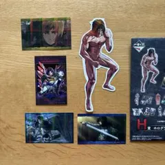 一番くじ 進撃の巨人　H賞 ホログラムステッカーセットB エレン　ミカサ