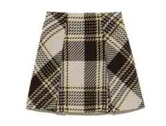 SNIDEL ロービングチェックミニスカート